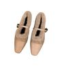 Sapatos de salto baixo francês plus plush fur sapatos mary jane flats sapatos femininos 2024 novos sapatos de algodão quentes outono e inverno noite
