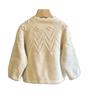Chaqueta Suéter para Niñas Primavera y Otoño 2025 Suéter Delgado para Niñas Estilo Mediano y Grande de Niños Suéter Tejido Falda de Encaje para Niños