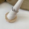 Anillo de dedo índice abierto con números romanos en plata esterlina S925 para mujer, sencillo, moderno, personalizado, estilo retro.