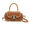 Bolsa de Design de Nicho Texelizada Inverno 2024 Nova Bolsa Feminina Popular Bolsa Transversal com Fecho de Maçã Bolsa de Mão Estilosa
