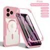 Adecuado para iPhone 18 Pro Max, funda de teléfono magnética transparente de colores, Apple 17 anticaídas, funda protectora simple, 16