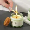 Taza verde de corcho vela de aromaterapia mecha de madera fragancia regalo ins Viento Red Neto caliente fragancia para el hogar fábrica de cera de fragancia suministro