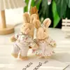 Lindo Peluche de Conejo Muñeco Conejo Blanco Colgante para Mochila Muñeco de 4 pulgadas Llavero de Dibujos Animados Disponible