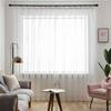 Cortinas, Cortinas Transparentes, Productos Terminados para Ventana Saliente, Cortinas Transparentes Blancas para Balcón, Tela Transparente Blanca, Transmiten Luz, Estilo Minimalista Moderno, Tela