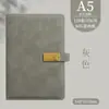 Cuaderno de Negocios A5 Personalizado con Logo Imprimible Minutas de Reunión de Oficina Cuero Suave Engrosado Bloc de Notas de Trabajo