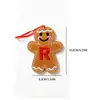 Decoración Navideña Transfronteriza de Tela Nueva, Colgante de Hombre de Jengibre, Adorno para Colgar en el Árbol de Navidad, Hombre de Galleta con Letra Navideña