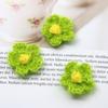 Flor de lã feita à mão crochê mohair tamanho 3cm cor acessórios de vestuário
