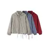 Ropa Europea y Americana Transfronteriza para Mujer Estilo Caliente INS Chaqueta Corta con Capucha a Cuadros Chaqueta Top 6318010