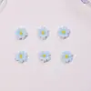 Flor de Ciruelo de Primavera Flor de 6 Pétalos Decoración para Uñas Resina Accesorios Pequeños DIY Pendientes Lindos 3D Pinzas para el Cabello Accesorios para Uñas