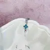 Ear Cuff de Cadena Corazón Verde Estrella y Luna, Aretes Elegantes y Frescos con Forma de Estrella de Acero de Titanio Médico, Versátiles y Elegantes para Damas
