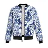Chaqueta de Manga Larga con Estampado Paisley 3D para Primavera y Otoño, Estilo Urbano Casual, Top Casual Sencillo y Fresco para Hombre