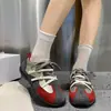 Zapatillas de entrenamiento alemanas de color block retro para mujer, piel genuina, nuevos zapatos casuales otoño 2026, zapatillas versátiles que aumentan la altura, zapatos Forrest Gump