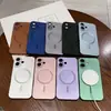 Adecuado para Funda Magnética Creativa de Teléfono Apple 17, Color Sólido Metálico Película para Lente iPhone 16 Pro Max Protección Completa