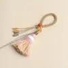 Accesorios para Joyería DIY Colgante Nudo de Maíz Estilo Étnico Tejido a Mano Borla de Algodón Llavero Al Por Mayor