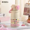 Nueva Taza Aislante de Doble Uso de Alta Apariencia, Botella de Agua al Vacío Portátil de Dibujos Animados para Niños, Taza con Popote de Acero Inoxidable, Exquisita Taza para Estudiantes