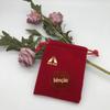 Atacado de fábrica pulseira de contas de Buda com bolso plano de flanela vermelha joias alisador de cabelo bolsa de energia móvel pode imprimir logotipo