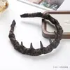 Diadema de Tela Estilo Francés con Dientes, Pasador de Leopardo Dulce y Fresco de Alta Gama, Accesorio para el Cabello para Corona Alta