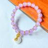 Pulsera de cuentas de cristal de jade hetiano de imitación para niñas, directa de fábrica, nueva, con bolsa de la suerte de cristal de jade blanco de imitación para mujeres