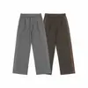 Yidao Vintage 2026 Otoño Nuevo Estilo Retro Americano Cordón Cintura Elástica Holgado Recto Pantalones Casuales para Hombre
