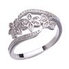 Anel de dedo indicador ajustável transfronteiriço Hesheng anel de flor de diamante anel de diamante completo anel atacado