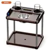 Nueva mesa de té de mahjong estilo chino, estante para té, cenicero, portavasos para mesa de mahjong, mesa de té, accesorios para sala de ajedrez y cartas