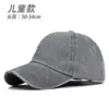 Gorra Infantil Retro de Ala Blanda, Gorra de Algodón Lavado para Hombre, Gorra de Mezclilla Vintage, Sombrero para el Sol, Gorra de Béisbol con Logo Personalizable