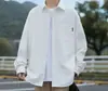 Camisa de hombre de color liso, estilo japonés moderno, adecuada para primavera y otoño, estilo de Hong Kong, camisa de manga larga con un look fresco y elegante