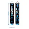 Felicitaciones Graduado Cortina de Puerta Temática Banner Tela de Fondo para Decoración de Escena de Apertura Escolar y Fiesta de Graduación Accesorios y Parejas