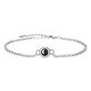 Pulsera de Proyección de Plata de Ley 925 Europea y Americana 100 Idiomas Te Amo Foto Texto Personalizado Regalo del Día de San Valentín