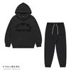 Ropa Infantil de Xinjiang Marca de Moda Niebla Silicona Gruesa 340g Conjunto de Sudadera con Capucha y Pantalón de Chándal de Felpa para Niños y Niñas