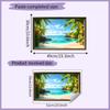 Ventana Falsa Atardecer Orilla del Mar Dormitorio Entrada Decoración del Hogar Adhesivos de Pared Autoadhesivos Venta al por Mayor Hy-F516-Hy-F518
