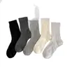 Calcetines de media pantorrilla para mujer Primavera y Verano, Nuevo Estilo Simple, Serie de Colores Frescos y Puros, Fibra de Bambú, Calcetines Ligeros y Transpirables para Mujer, Calcetines Anchos