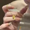 Joias Folheadas a Ouro Estilo Loja de Ouro, Modernas e Simples para o Dia a Dia, Amuleto da Sorte, Joias Versáteis e Exquisitas, Joias Femininas de Alto Padrão