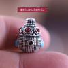 Nueva pulsera de cuentas de Buda con cabeza de calabaza de tres vías de aleación bicolor de punto de plata Xizang, pulsera de estrella Luna Bodhi, cabeza de Buda de diamante