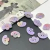 Botones coloridos pequeños de peces, mariposas, monedas, nubes, estrellas, triángulos, de dos agujeros irregulares y color degradado para ropa de niños y mujeres DIY