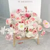 Celebração de Casamento Banquete de Noivado Placa de Boas-Vindas Placa de KT Decoração Floral Artificial Arranjo de Flores Artificiais Cerimônia de Entrega Atmosfera