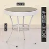 Mesa de Café Pequeña para Balcón de Ratán Mesa Redonda de Cristal y Silla Especial para Negociación Encimera Redonda Juego de Tres Piezas Tejido Doble Capa para Beber Té Elegante