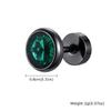 Pendientes de acero inoxidable con circonita blanca pendientes sencillos para hombre pendientes pequeños joyería de moda personalizada ES-332