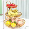 Prato de Frutas Luxo Leve Sala de Estar Mesa de Centro Prato de Doces Prato de Armazenamento Multicamadas Cesta de Frutas Mesa de Jantar 2022 Prato de Lanches