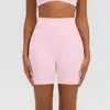 Pantalones de Yoga para Mujer de Nuevo Estilo, Sensación Desnuda, Cepillados, Secado Rápido, Cintura Alta, Control de Abdomen, Shorts de Fitness, Shorts Deportivos Ajustados para Glúteos de Durazno