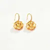 Pendientes de gancho de rosa de zirconia estilo TikTok, de alta gama, exquisitos, de moda y modernos, versátiles para el uso diario