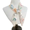 Pañuelo de Seda Original Color Personalizado Satén Seda Imitación Impresión Digital Patrón Personalizado Pañuelo de Seda Versátil Pequeño Pañuelo para el Cuello Fábrica de Pañuelos de Seda
