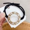 Banda para el cabello estilo Xiaoxiang, anillo para el cabello con forma de bola, cuerda para el cabello sencilla japonesa y coreana, accesorios elegantes para el cabello con forma de celebridad de Internet