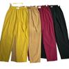 Calça Máscara Facial de Verão Feminina Calça de Nylon Feminina Nova 2025 Calça Casual Externa Calça Solta de Nove Pontos Calça Harem Reta