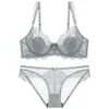 Estilo europeu e americano, mais vendido, lingerie sexy de renda, ultrafina e transparente, projetada para fazer seios grandes parecerem menores e prevenir a flacidez, cor vermelha, perfeita para o seu ano zodiacal