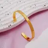 Pulseira Minimalista Elegante Gravada para o Dia a Dia, Pulseira Aberta Versátil de Aço Inoxidável com Coração