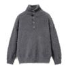 Tricô Casual de Gola Alta Pelúcia para Casais, Novo Estilo Coreano Outono e Inverno Estilo Preguiçoso Tricô Solto de Manga Longa