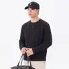 Shanggu Tejido de Punto para Hombre con Textura Transfronteriza Otoño/Invierno Nuevo Estilo Cuello Henley Old Money Manga Larga Holgada Ajuste Delgado Simple