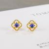 Blue Diamond Hollow Love Brincos Brincos Femininos Pequenos e Delicados Sleeping Free 2022 Design Brincos Exclusivos