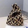 Bolso de mujer con diseño de panda de dibujos animados, bolso de punto a juego, bolso de muñeca, bolso de hombro, bolso de mano